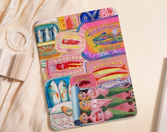 Sardine Collection iPad Case For iPad Air 5/6/7 11" 13",iPad 5-10th 10.9"10.2", iPad Mini 6/7 8.3",iPad Pro 2024 11" 13",A16 Shell PenSlot