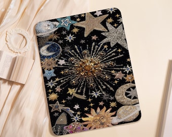 Celestial Bling iPad Case For iPad Air 5/6/7 11" 13",iPad 5-10th 10.9"10.2", iPad Mini 6/7 8.3",iPad Pro 2024 13",A16 Shell PenSlot Cover