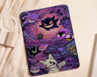Purple Monster iPad Case For iPad Air 5/6/7 11" 13",iPad 5-10th 10.9"10.2", iPad Mini 6/7 8.3",iPad Pro 2024 13",A16 Shell PenSlot Cover
