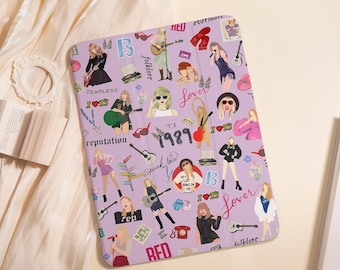 1989 Sängerin iPad Case Für iPad Air 5/6/7 11"13",iPad 5-10 10.9"10.2", iPad Mini 6/7 8.3",iPad Pro 2024 11"13", A16 Shell PenSlot