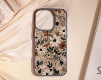 Mjukt telefonskal med lugn blommotiv för iPhone 17 11 12 13 14 15 16, 7/8 Plus, XS Max XR, iPhone 17 Pro/Pro Max, 16e, iPhone 12-13 Mini, sött skal, present