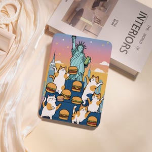 Cat Hamburg Kindle Case For Kindle 10/11/12th Paperwhite 6&quot; 6.8&quot; 7&quot; Kindle Colorsoft Kindle basic, Personalized Case Paperwhite Cover