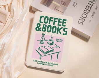 Coffee&Books Kindle Case For Kindle 10/11/12th Paperwhite 6" 6.8" 7" Kindle Colorsoft Kindle basic, Personalized Case Kobo Libra Case