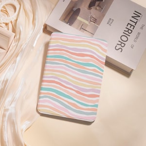 Colored Lines Kindle Case For Kindle10/11/12th Paperwhite 6&quot; 6.8&quot; 7&quot; Kindle Colorsoft Kindle basic, Personalized Case Paperwhite Cover
