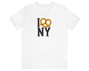 Ik hou van New York met een pretzel