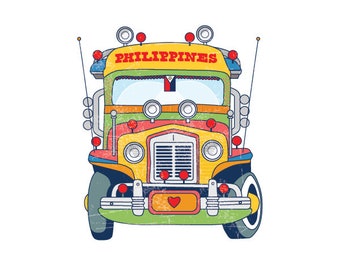 Philippines Jeepney Water Bottle Sticker
