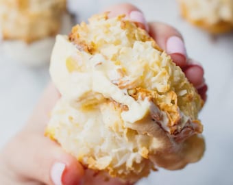 Coconut Macaroon Ice Cream Sandwich Recipe: Tropical Dessert (Printable PDF Download