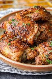 Classic Baked Chicken Thighs Recipe | Juicy Oven-Roasted Chicken with Crispy Skin | Easy Dinner Idea | PDF Download