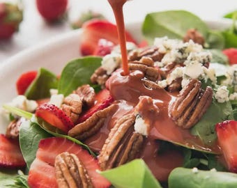 Strawberry Spinach Salad Recipe | Fresh Summer Salad with Feta & Balsamic | PDF Download