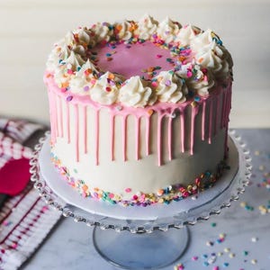 Funfetti Birthday Cake Recipe | Easy Colorful Party Cake | Printable PDF Dessert Recipe | Instant Download