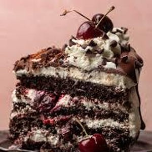 Ricetta della torta Foresta Nera / Torta al cioccolato e ciliegie / Torta a strati facile / Download immediato / Scheda ricetta stampabile
