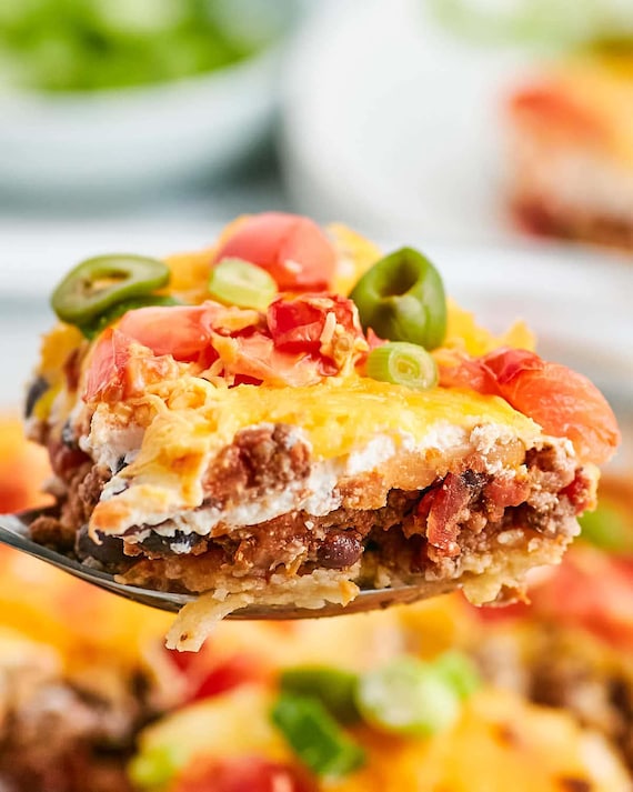Flour Tortillas Easy Layered Taco Bake Cheesy Gordita Crunch