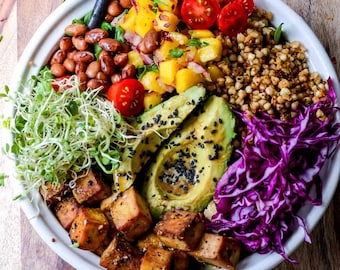 Vegan Buddha Bowl Recipe | Nourishing Plant-Based Meal Idea | PDF Download Included