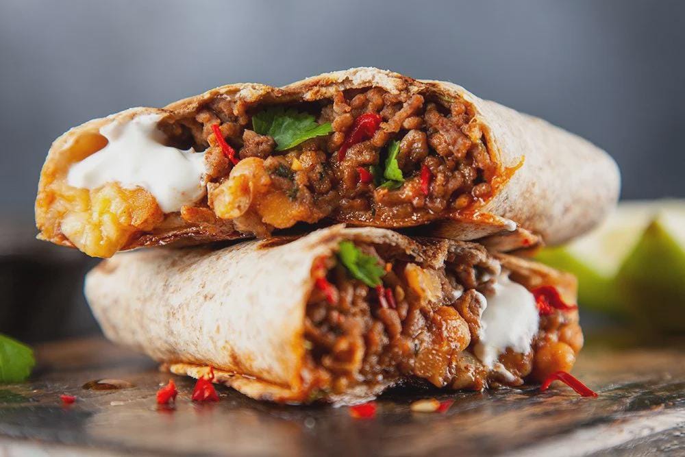 Classic Beef Burrito Recipe | Easy Ground Beef Dinner Wraps | Homemade Mexican Meal | PDF Download