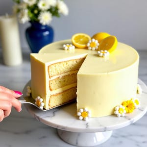 Lemon Birthday Cake Recipe | Fresh Citrus Cake Printable | Easy Dessert PDF | Instant Download