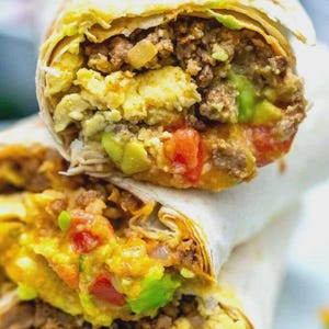 Breakfast Beef Burrito Recipe | Easy Morning Meal with Eggs & Hash Browns | High Protein Wrap | PDF Download