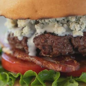 Blue Cheese Burger Recipe | Gourmet Beef Burger with Blue Cheese & Caramelized Onions | PDF Download
