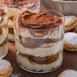 Tiramisu Cups Recipe | Easy No-Bake Italian Dessert in Individual Servings | PDF Download