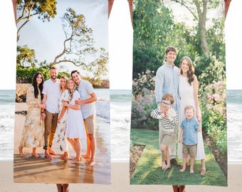 Custom Photo Beach Towe, Personalized Picture Beach Towel, Personalized Beach Towel With Photo, Photo Customized Towel, Personalized Gift