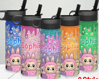 Personalized Little Monster‘s Cup,Engraved Name Water Bottle,Back To School Gifts For Kid,Cute Sipping Buddy,Customizable Bottles for School