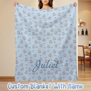 Benutzerdefinierte kleine Monster Decke, benutzerdefinierte Decke mit Namen, benutzerdefinierte Decke für Kinder Geburtstag / Urlaub, personalisierte Flanelldecke für Mädchen und Jungen
