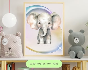 Children's poster, children's room decoration, animal poster