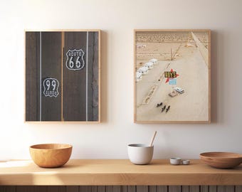 Route 66 Wall Art, Roy’s Motel Cafe Photography, Vintage Americana Print, Desert Road Trip Print, Minimalist Travel Decor, Digital Download