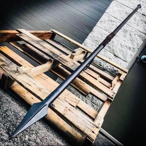 Medieval 300 Spartan Spear HandForged Spear Ottoman Style Viking Metal Forged Spear Reenactment Battles Viking Spear For Combat Gift For Him