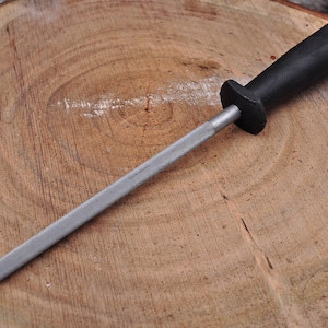 12 inch Sharpening Steel Honing Rod Oval Stick Kitchen Sharpener knife