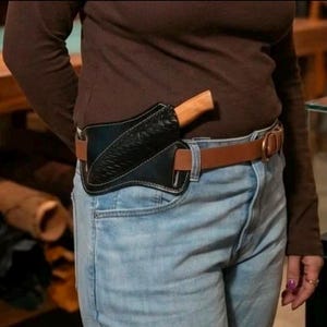 Black Fix Blade Knife Leather Sheath Cross Draw Handmade Knives Holster Case