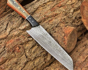 12”Handmade Damascus Chef Knife Hand Forged Japanese Bunka Kitchen Knife