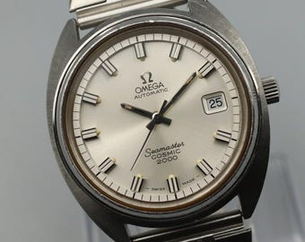 NEAR MINT* Vintage OMEGA Seamaster Cosmic 2000 Automatic Silver Dial Mens Watch