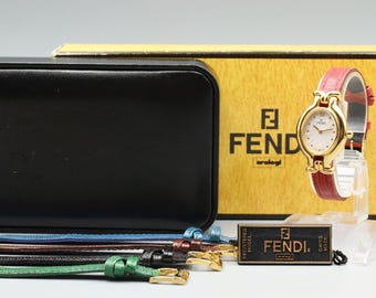 Ladies' Vintage 90s Gold-Plated Fendi Quartz Watch with