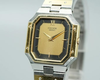 Vintage Seiko 1F21 5A60 Yellow Dial Lady Quartz Watch Japan
