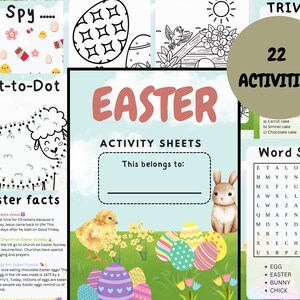 Paasactiviteitenboek voor kinderen – 22 leuke activiteiten! Kleurplaten, woordzoekers, doolhoven, informatiebladen en meer – direct downloaden + antwoorden