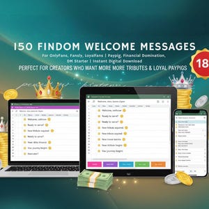 150 Findom Welcome Messages for Content Creators | OnlyFans Fansly Loyalfans | Paypig, Financial Domination, DM Starter