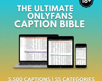 5500 Onlyfans Captions 18+ | 55 Categories With Checkboxes | Adult