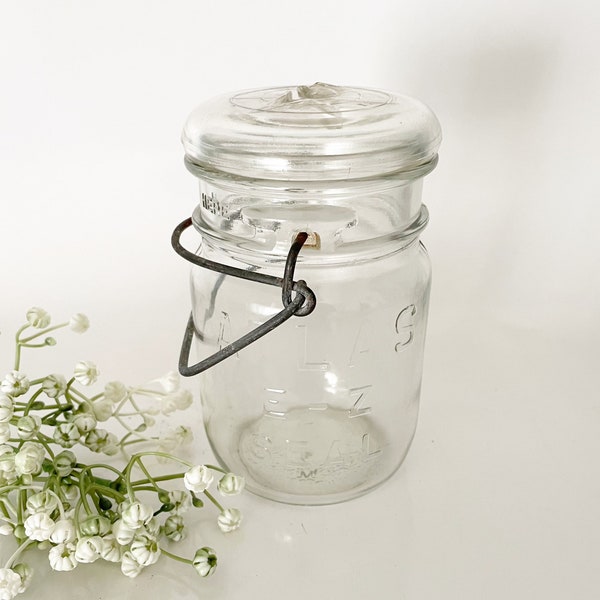 Vintage Canning Jar, Mason Jar, Hazal Atlas E-Z Seal, Storage