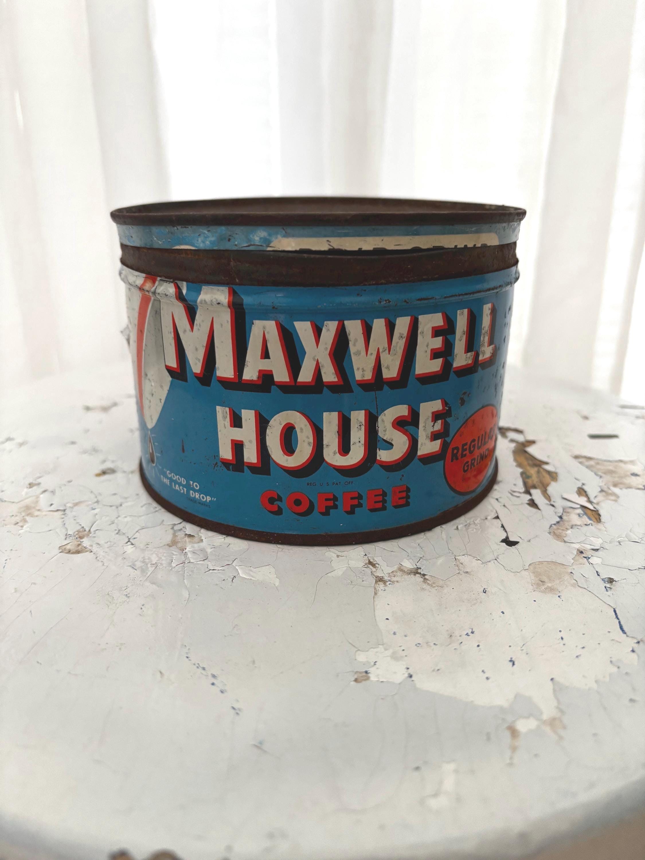 Vintage Maxwell House Coffee Tin - Etsy