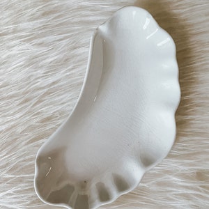 Vintage Crazed Ironstone Bone Dish, Stained Ironstone, Brocante Decor
