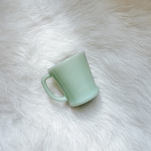 Vintage Jadeite Mug, Fire King Jadeite, Mid Century Kitchenware, D Handle Mug, Retro Kitchen