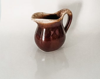 Vintage Brown McCoy Creamer, Drip Glaze, Farmhouse Kitchen Decor