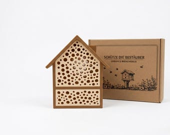 Bee hotel, wild bee house - insect hotel, nesting aid, garden, balcony, bee house