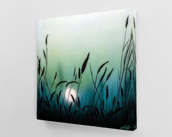 Landscape Art Print, Landscape Painting, Wildflower Art Print, Floral Decor, Relaxing