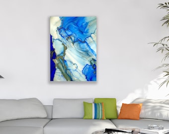 Druckbare abstrakte Kunst, bunte Wandkunst, zeitgenössische Wandkunst, abstrakte Kunst, moderne Wandkunst, Fluid Print