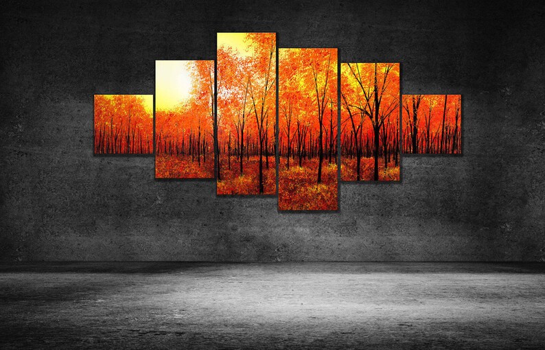 Multi Panel Canvas Wall Art Tree Canvas Multi Panel Art Etsy