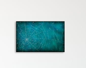 Spider Web Resin Art, Spider Web Decor, Halloween Painting, Web Painting