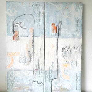 Original Mixed Media Collage on Canvas, Abstract Art, Original Art, Artwork, Collage Art