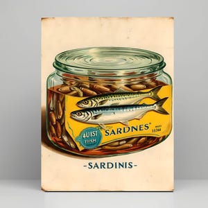 SARDINES - Sardine Painting - Kitchen Art - Restaurant Art Fish