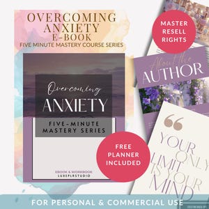 Overcoming Anxiety e-Book with Master Resell Rights and Private Label Rights | Done for You Canva Book Resell for 100% Profit | MRR and PLR